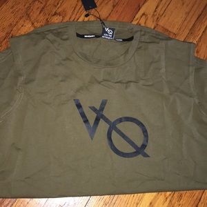 Vanquish Khaki VQ Sleeveless T Shirt